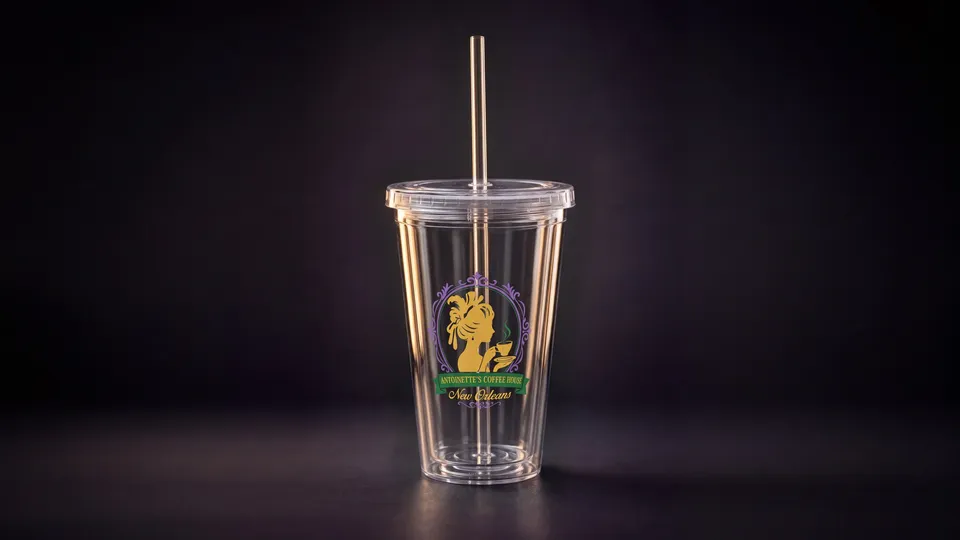 Mardi Gras Crest Clear Tumbler