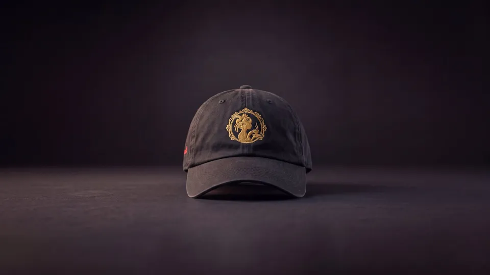 Gold Cameo Dad Hat